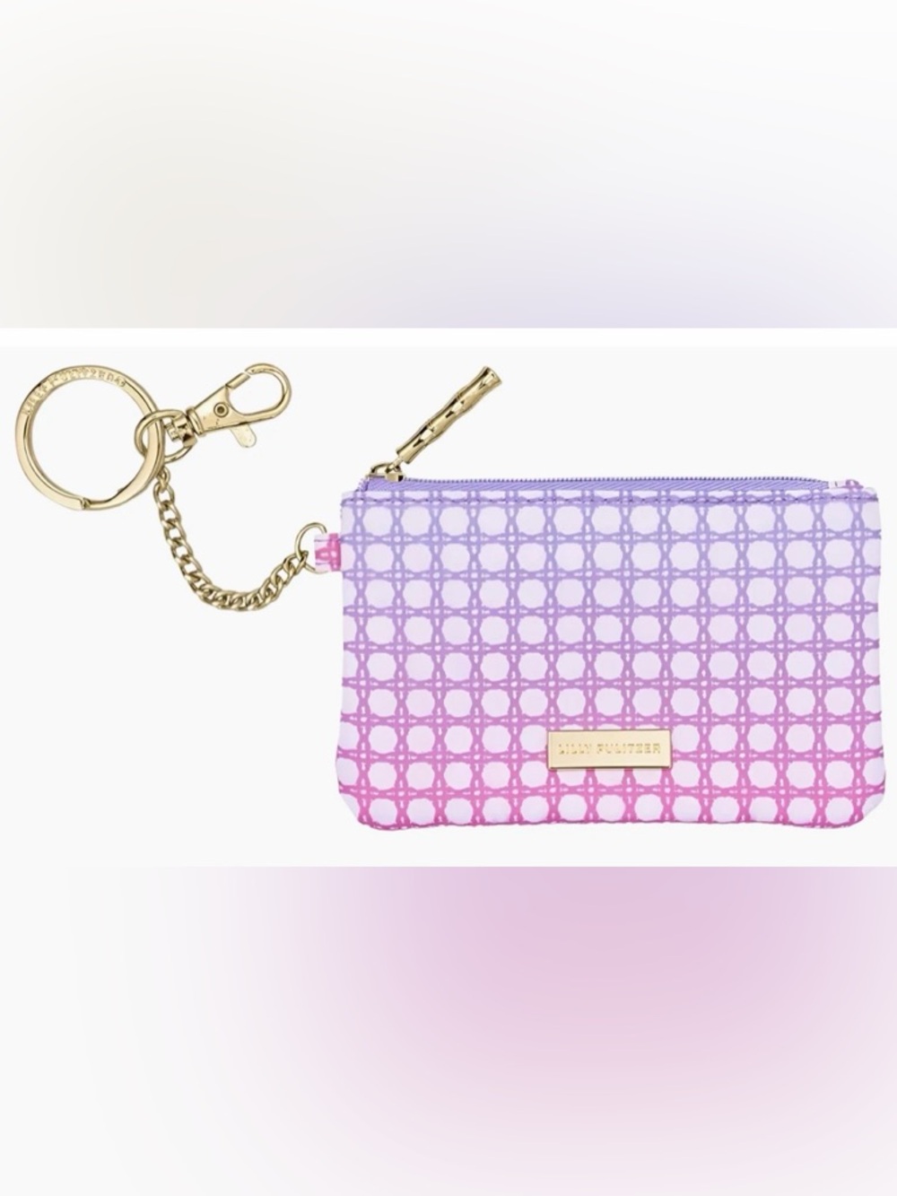 Brand New Lilly Pulitzer Ombre/Gold Caning ID Case